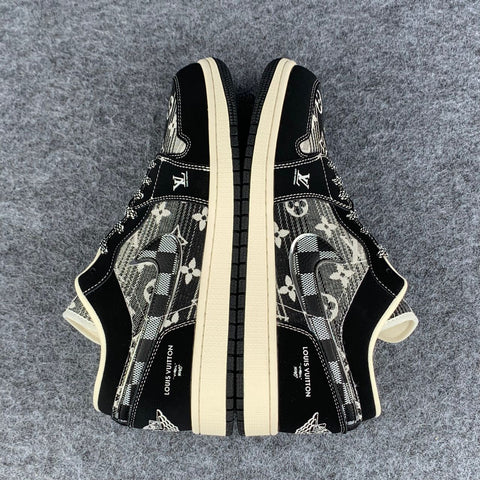 Custom Air Jordan 1 Low 'Noir Loom'