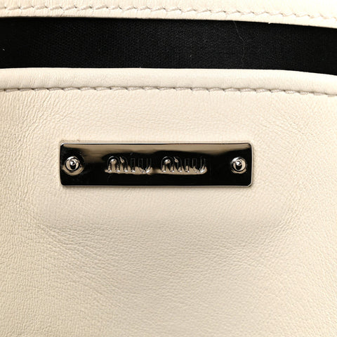 Nappa Matelasse Crystal Flap Clutch White