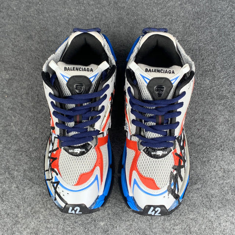 Balenciaga Runner Graffiti Sneaker 'Grey Red Blue'