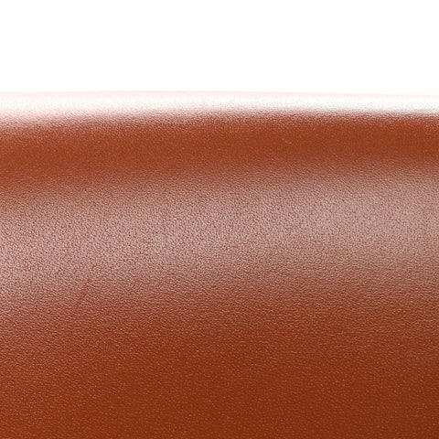 Box Calfskin Medium Bobby Flap Dark Tan