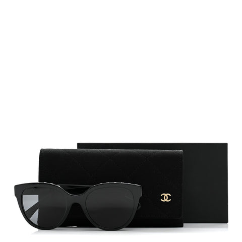 Acetate CC Butterfly Sunglasses 5414-A Black