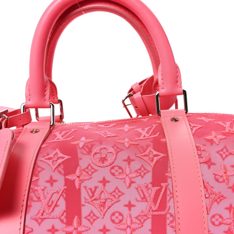 Monogram Fluo See Through Keepall Bandouliere 50 Rose