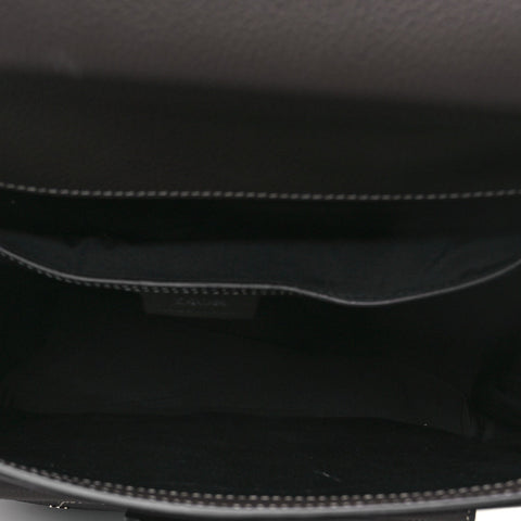 Grained Calfskin Maxi Gallop Sling Bag Grey