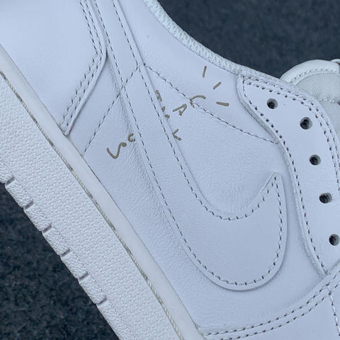 Custom Travis Scott x Air Jordan 1 Retro Low OG SP 'Michael Rubin White Party' Friends & Family