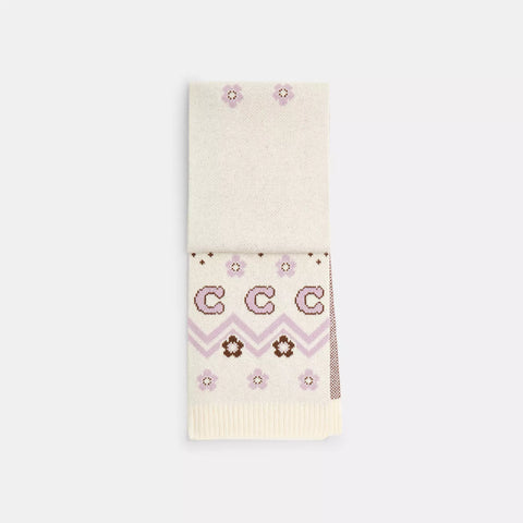 Coach Outlet Fair Isle Print Knit Muffler