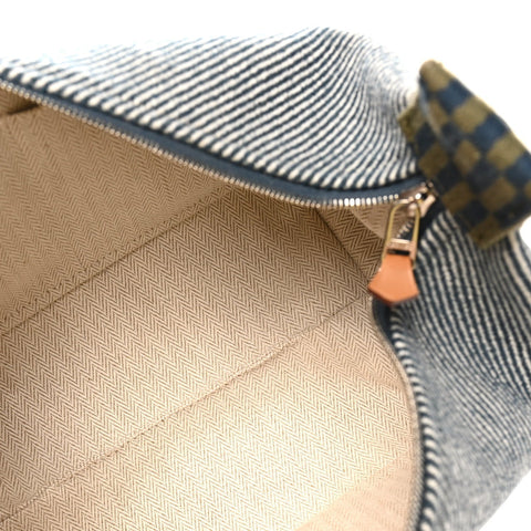 Wool Small Bride-A-Brac H Natte Pouch Bleu Abysse
