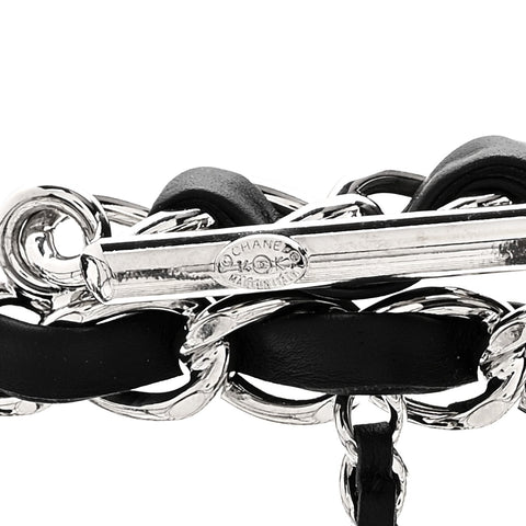 Brass Calfskin Medium Grocery By Chanel Shopping Basket Silver