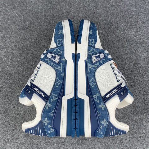 LV Trainer Monogram Denim 'White Blue'