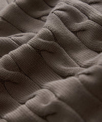Italian Cotton Cable Sweater Polo