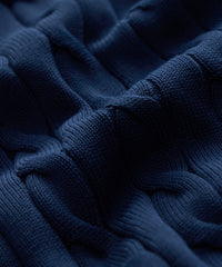 Italian Cotton Cable Sweater Polo