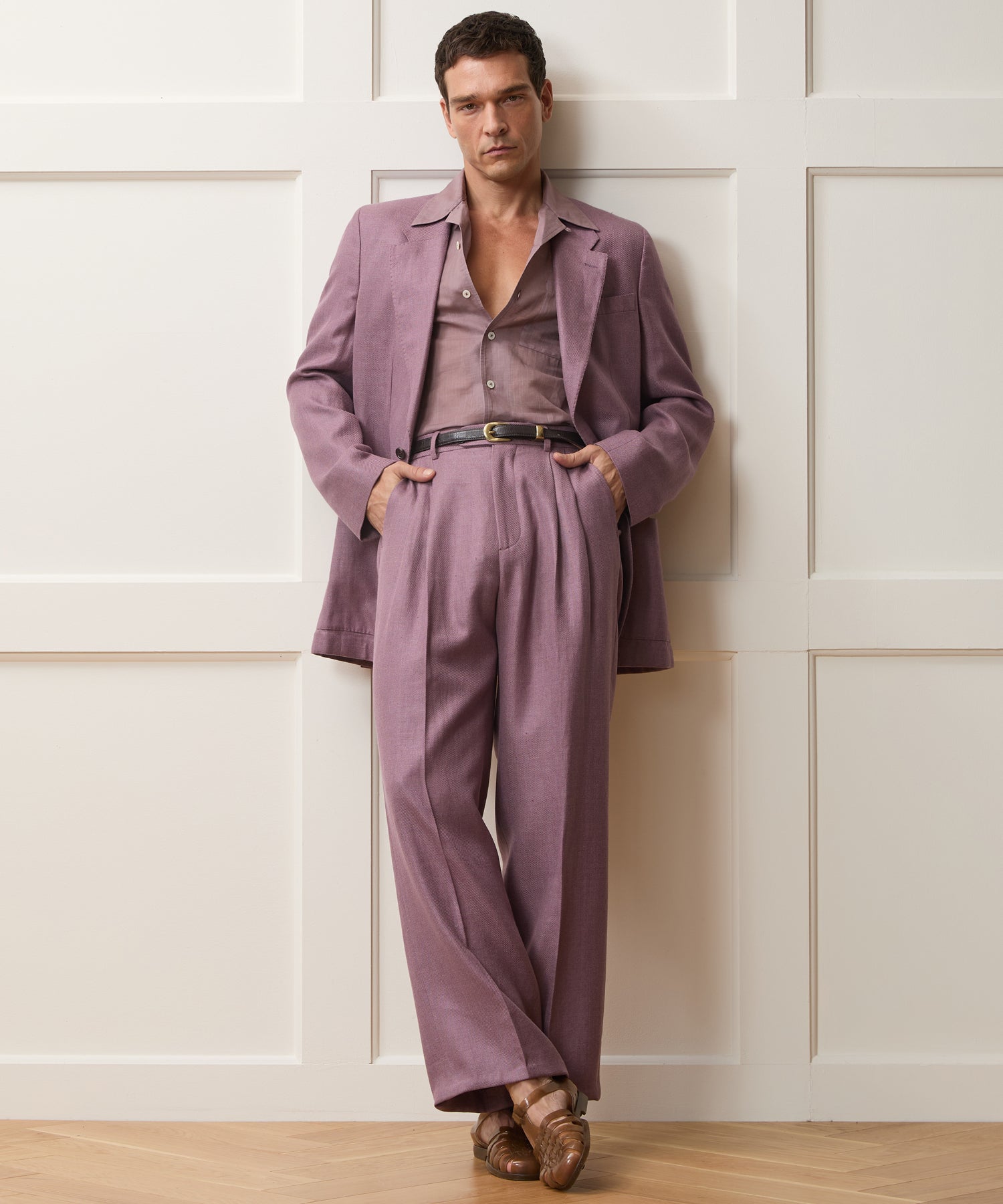 Italian Linen-Wool Wythe Trouser