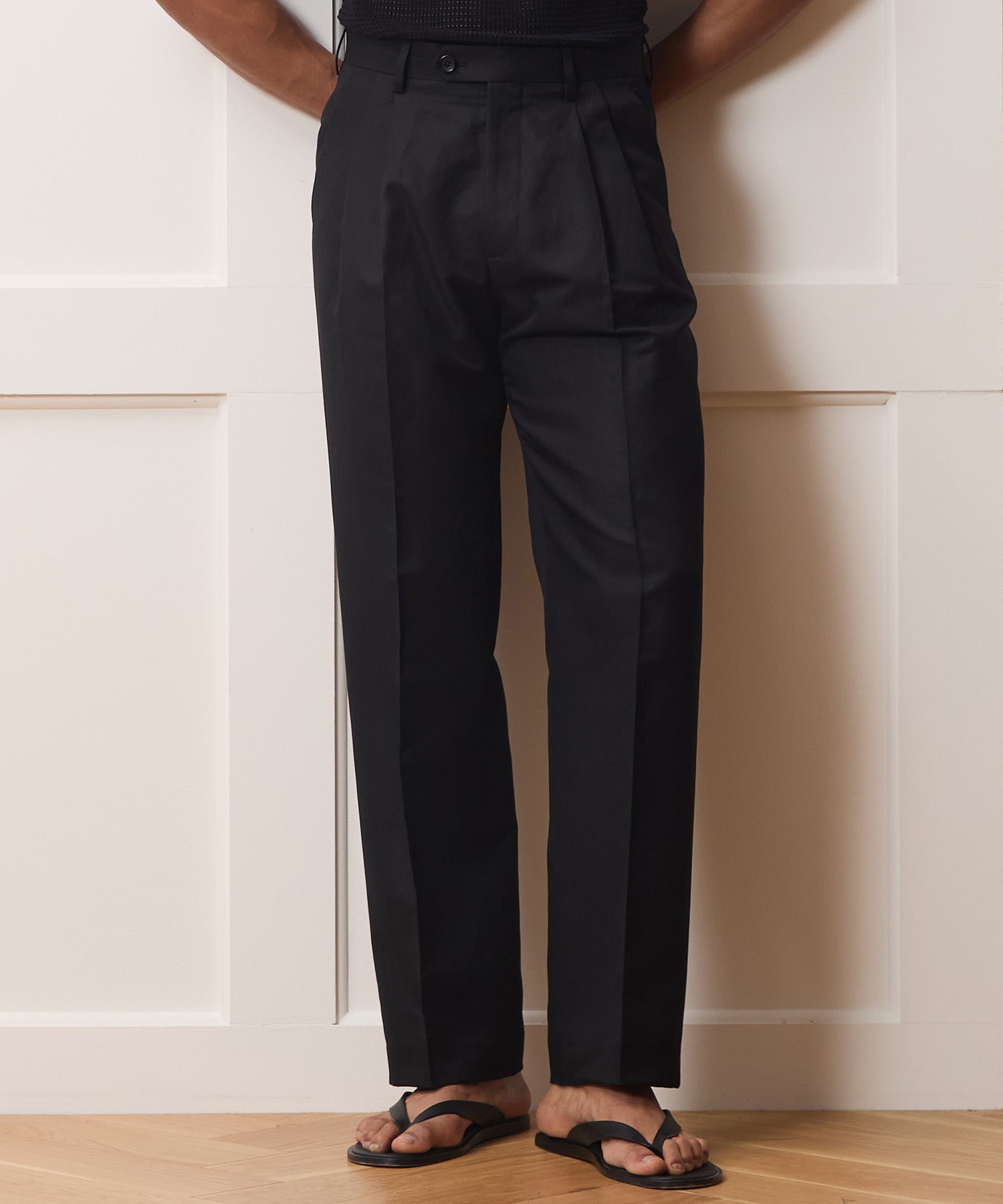 Italian Linen-Silk Wythe Trouser