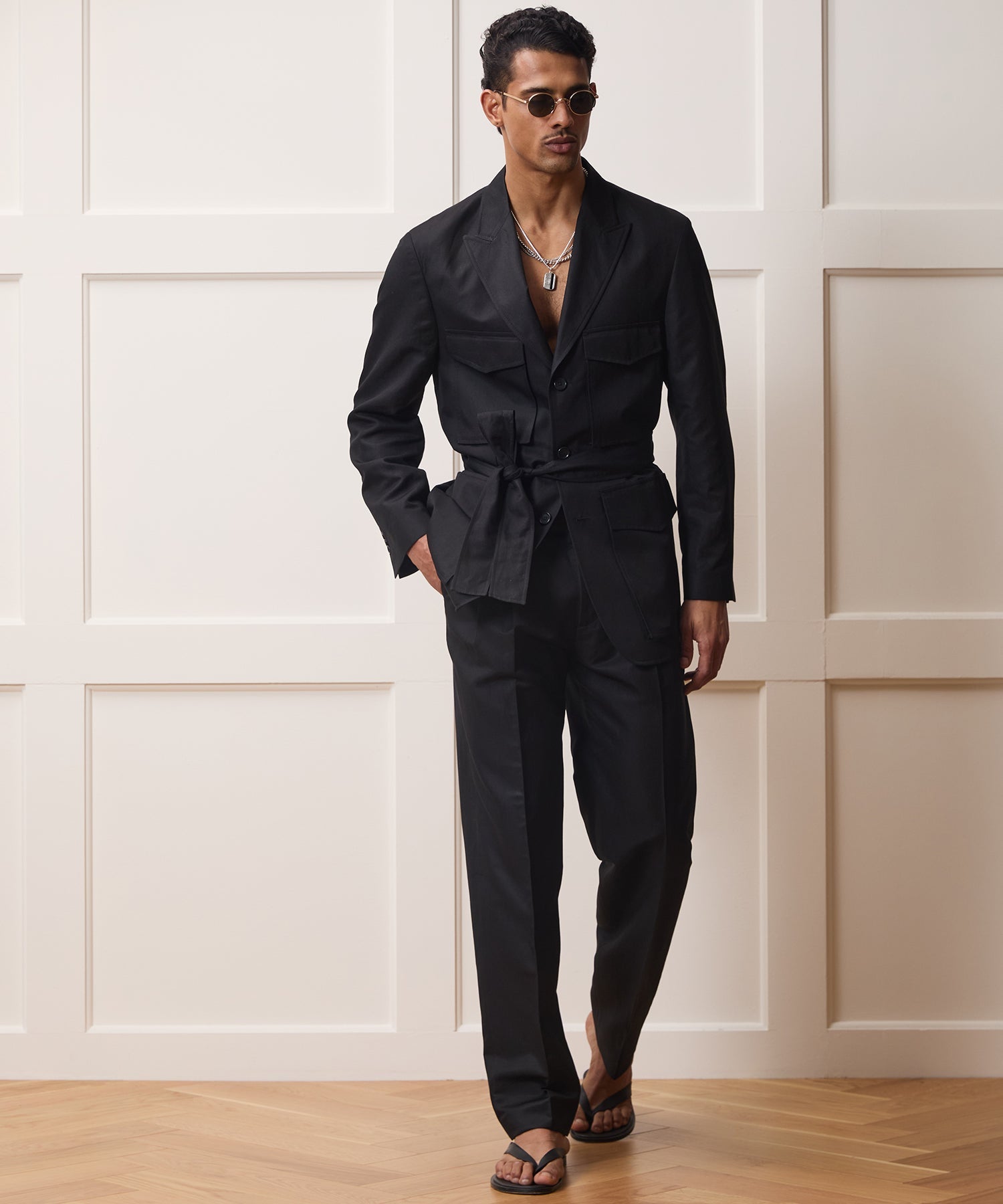 Italian Linen-Silk Wythe Trouser
