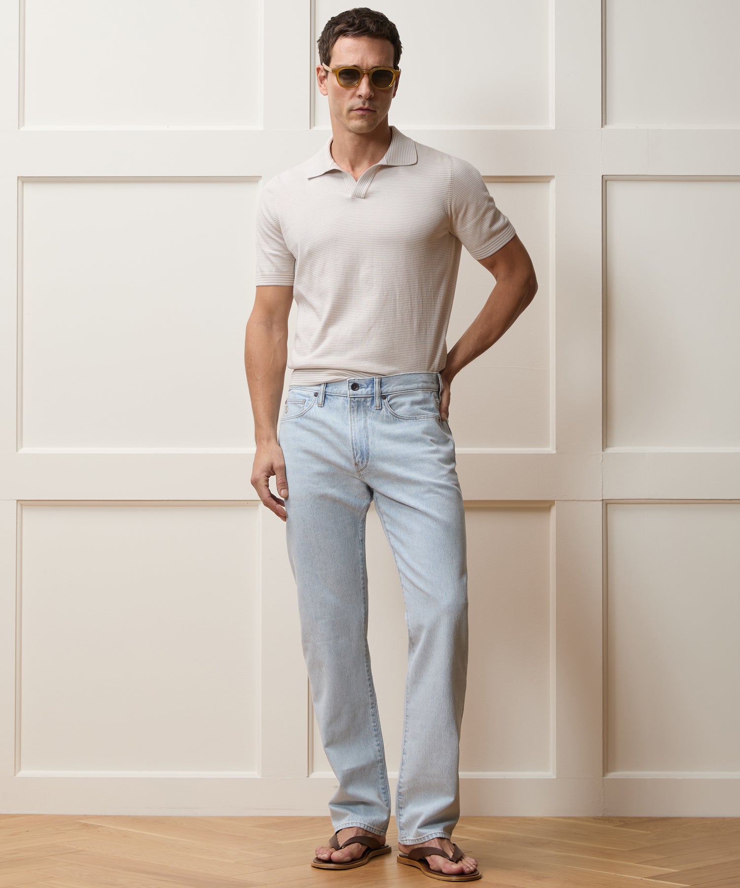 Straight Fit Summerweight Jean in Bleachout