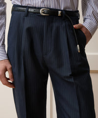 Italian Linen-Cotton Pinstripe Wythe Trouser