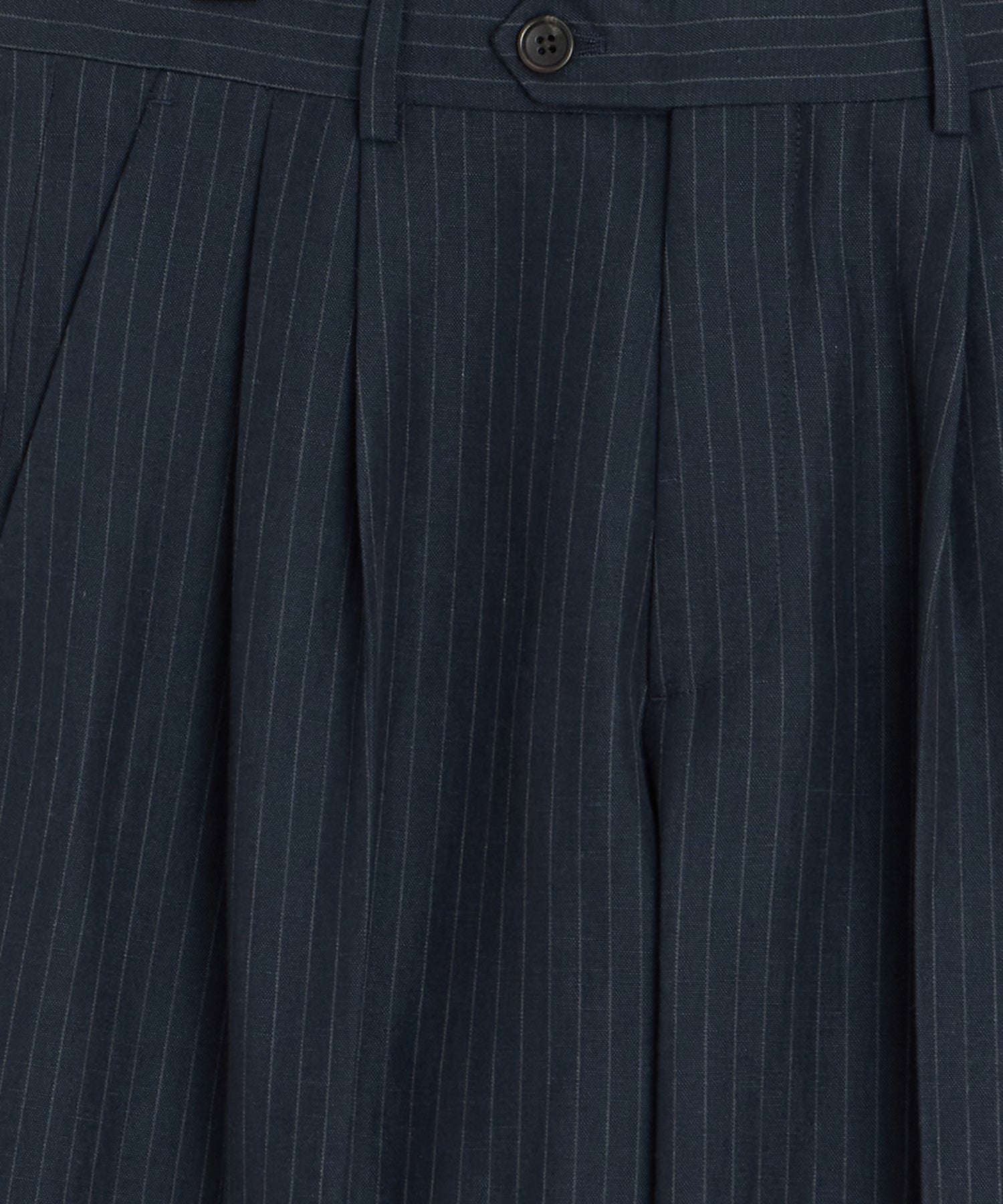 Italian Linen-Cotton Pinstripe Wythe Trouser