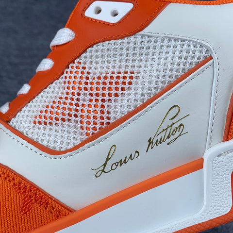 LV Trainer Low ‘Velcro Strap Orange Monogram Denim’: