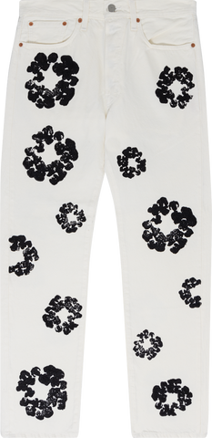 Denim Tears Cotton Wreath White Jeans