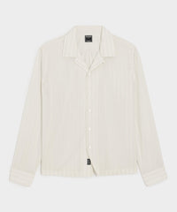 Brushed Poplin Camp Collar Shirt