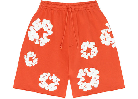 Denim Tears Cotton Wreath Orange Shorts