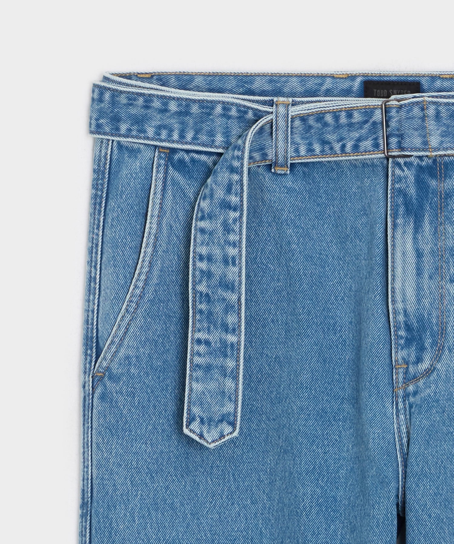 Belted Denim Trouser