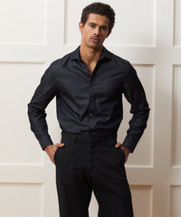 Chambray Spread Collar Dress Shirt