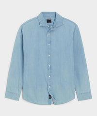 Chambray Spread Collar Dress Shirt