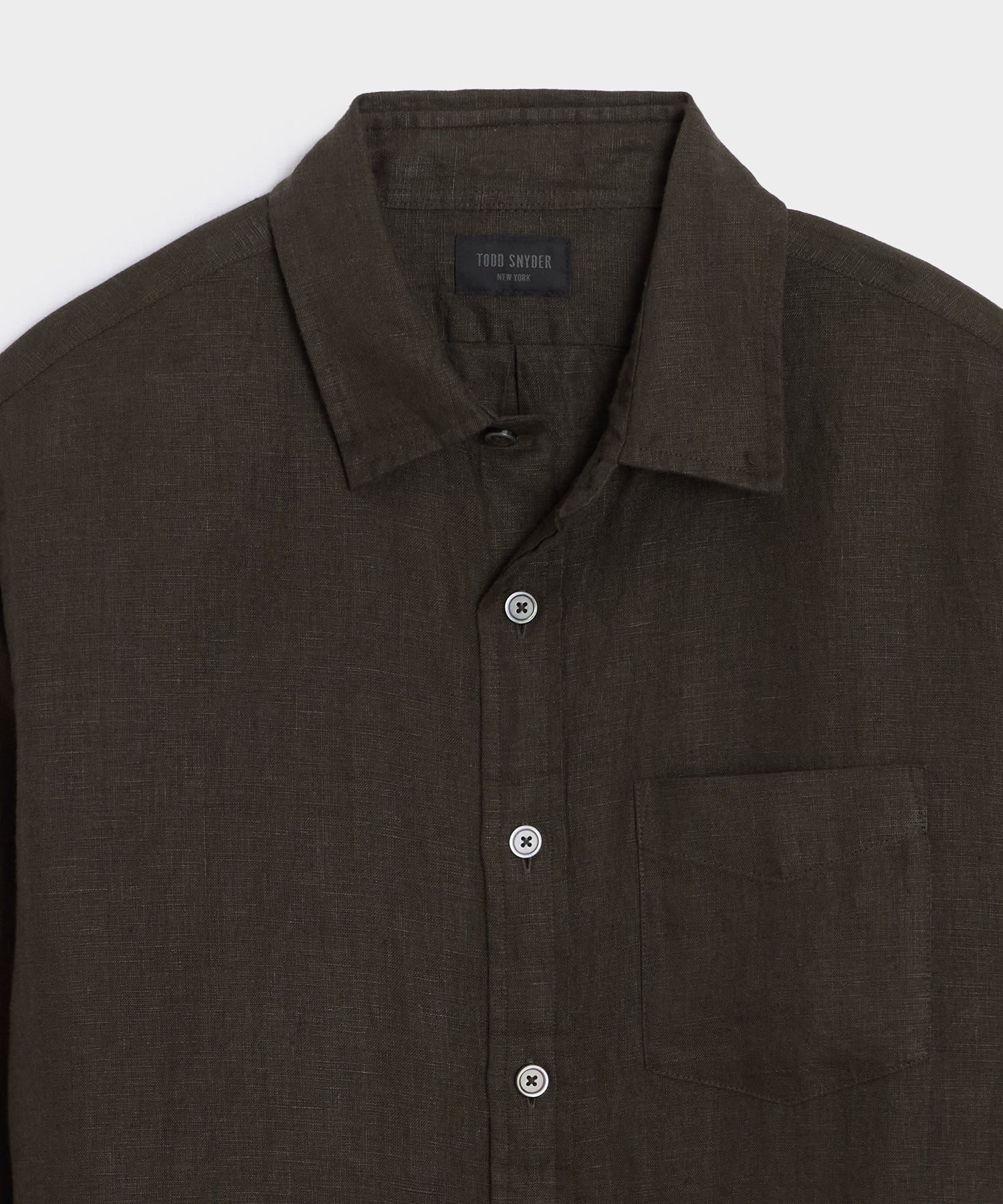 Slim Sea Soft Irish Linen Point Collar Shirt