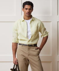 Slim Sea Soft Irish Linen Point Collar Shirt