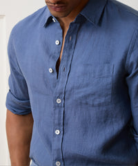 Slim Sea Soft Irish Linen Point Collar Shirt