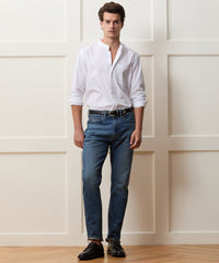 Poplin Band Collar Big Shirt