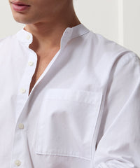 Poplin Band Collar Big Shirt
