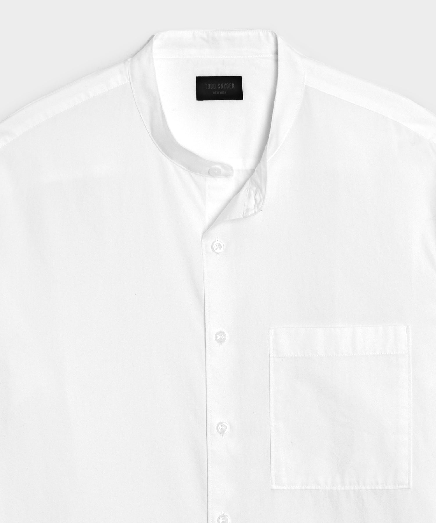 Poplin Band Collar Big Shirt