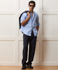 Poplin Band Collar Big Shirt