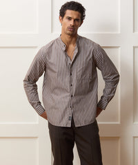 Poplin Band Collar Big Shirt