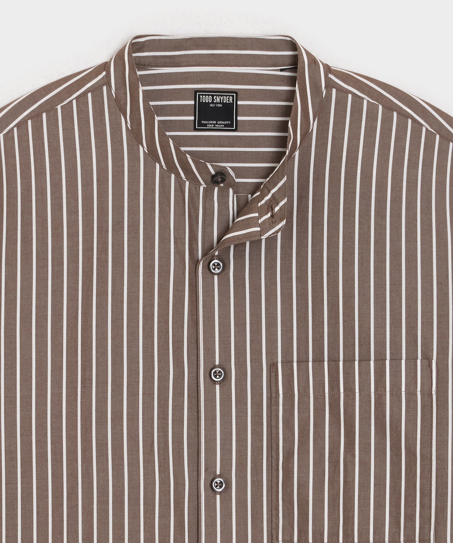 Poplin Band Collar Big Shirt
