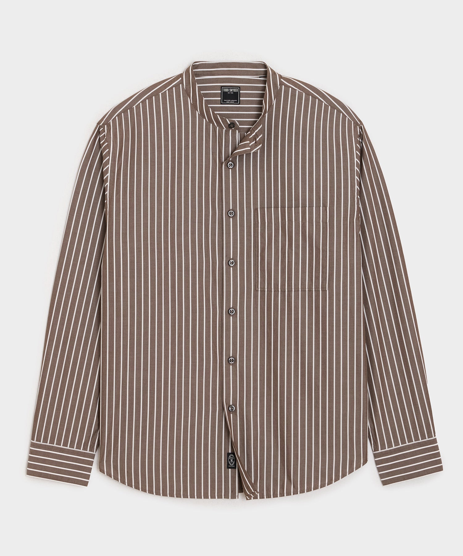 Poplin Band Collar Big Shirt