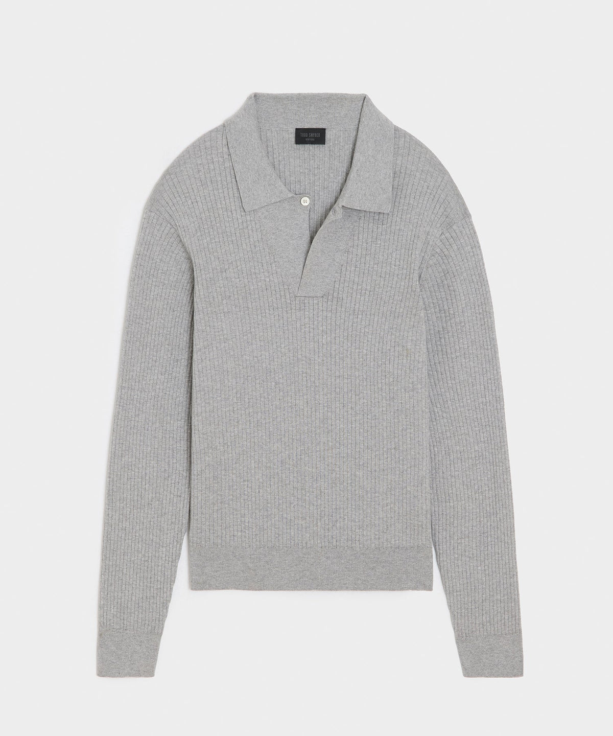 Ribbed Cotton-Cashmere Sweater Polo