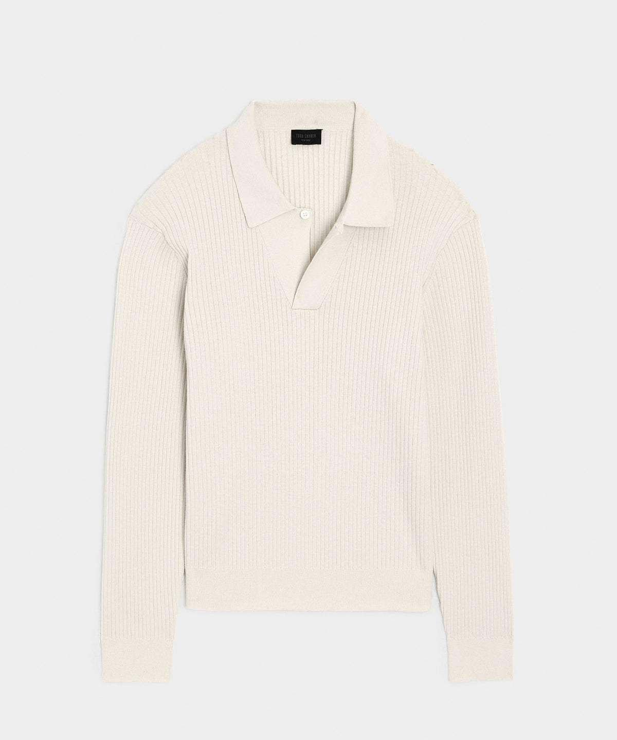 Ribbed Cotton-Cashmere Sweater Polo
