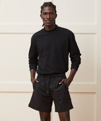 Boxy Jersey Mockneck Tee