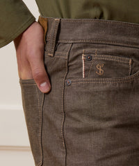 Straight Fit Lightweight Japanese Selvedge Jean in Whiskey