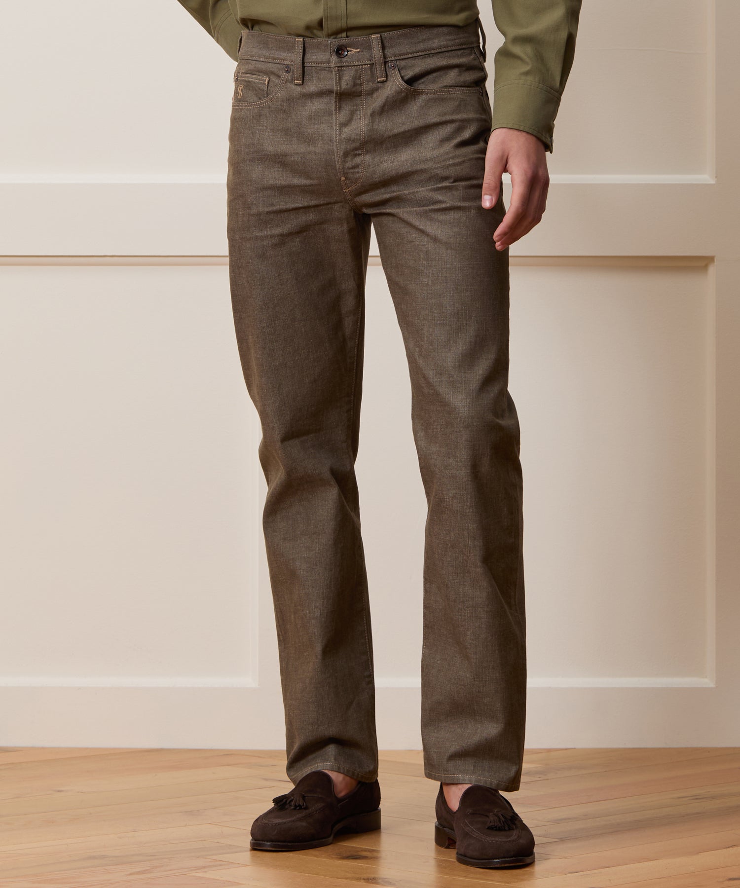 Straight Fit Lightweight Japanese Selvedge Jean in Whiskey