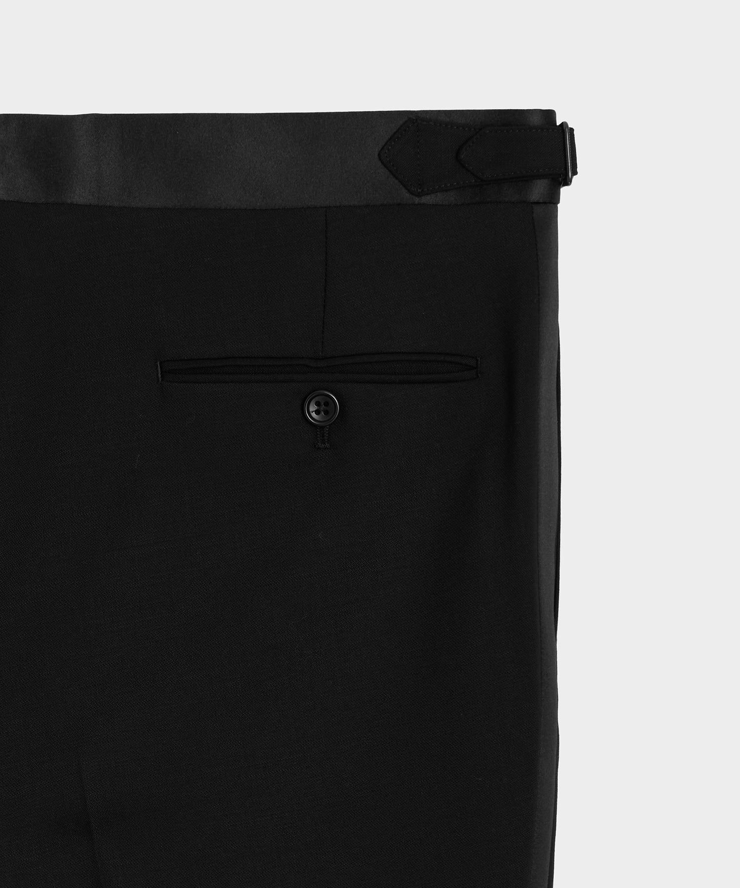 Italian Wool Straight Fit Tuxedo Trouser