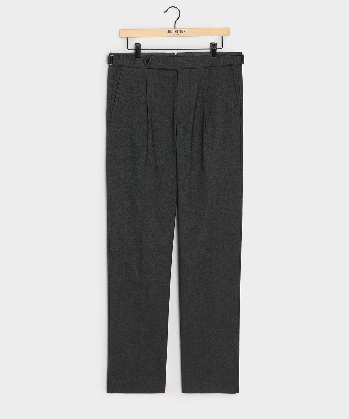 Italian Heathered Cotton Side Tab Trouser