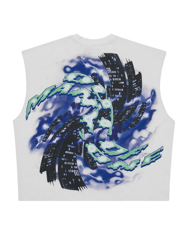 Godspeed Liberty Tears Sleeveless Tee White