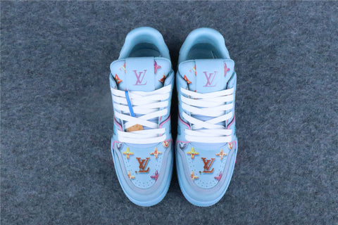 LV Trainer 'Monogram Donuts Blue'