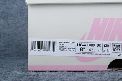 Travis Scott x Air Jordan 1 Retro Low OG 'Sail Tropical Pink' (US Warehouse, No QC)