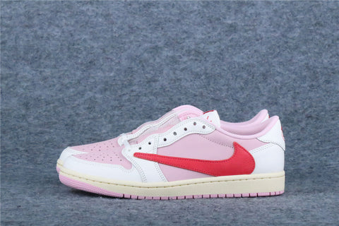 Travis Scott x Air Jordan 1 Retro Low OG 'Sail Tropical Pink' (US Warehouse, No QC)