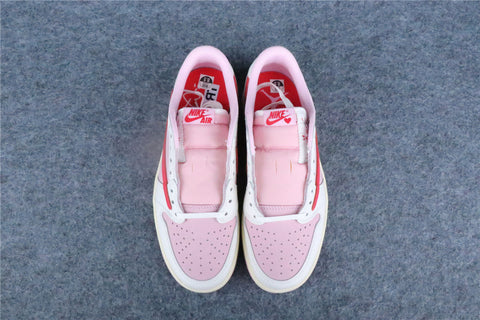 Travis Scott x Air Jordan 1 Retro Low OG 'Sail Tropical Pink' (US Warehouse, No QC)