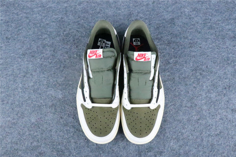 Travis Scott x Air Jordan 1 Retro Low OG SP 'Reverse Olive / Medium Olive' (US Warehouse, No QC)